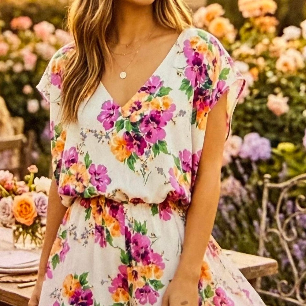 Show Me Your Mumu multicoloured floral ROWDY romper Size S